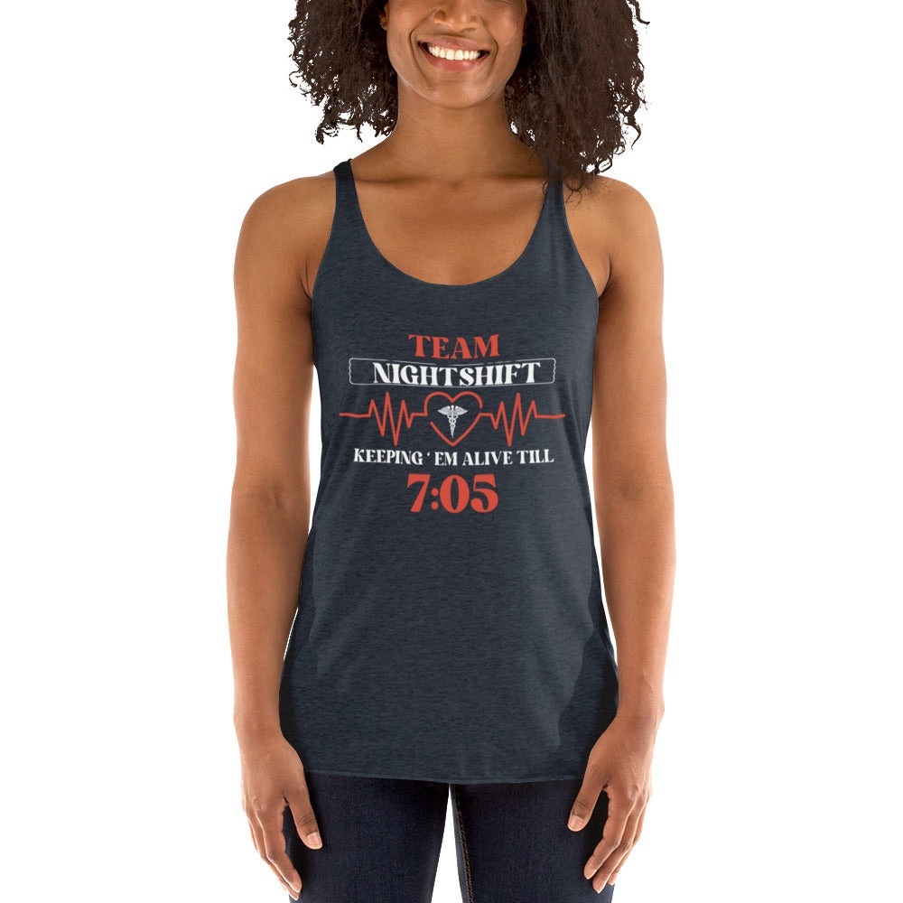 Team Nightshift Women's Graphic Tank Top - Dark Gray